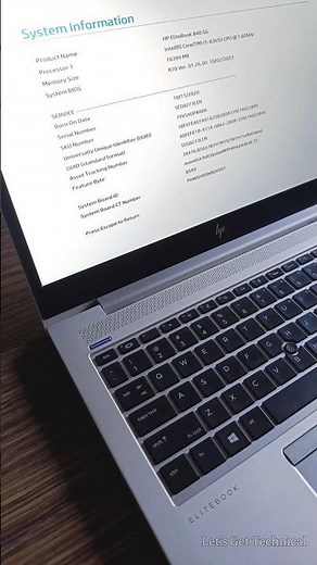 Check System Information on HP #hplaptop #laptop #shorts