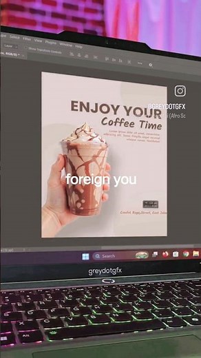 This Coffee Ad Technique Works Every Time ☕ #BannerDesign #GraphicDesign #Cafe