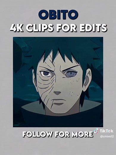 Obito 4K Clips for Edits — Free Obito Uchiha Clips