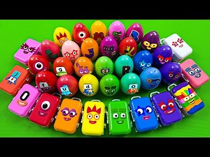Numberblocks Eggs – Opening 🌈 Slime with Dinosaur Eggs & Suitcase Coloring! Unboxing Surprise Slime