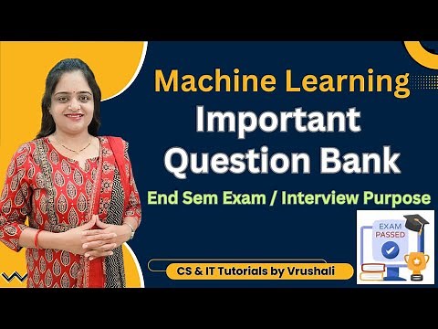 Machine Learning Important Question Bank Unit Wise | ML Full Course ‪@csittutorialsbyvrushali‬