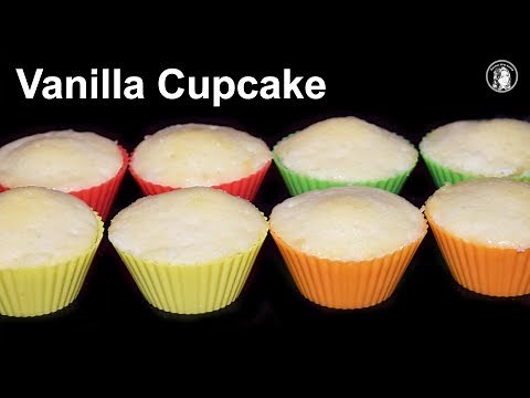 Vanilla Cupcake in 1 minute Microwave - Fluffy Moist Cupcake - Simple Vanilla Cupcake Recipe