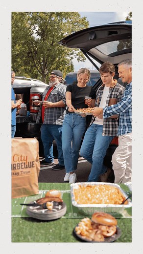 It isn’t a tailgate without BBQ 🍖 And with ours, it’ll be your best tailgate yet 🏈 Make it a game day to remember with ease by ordering City BBQ now. | City Barbeque