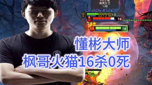 懂彬大师YYF，枫哥火猫16杀0死游龙