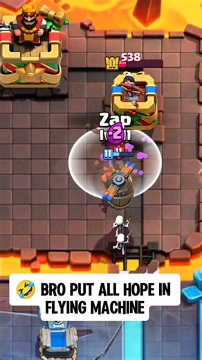 🤣 Bro Put All Hope in Flying Machine #clashroyale #trending