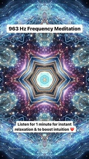 3.8K views · 218 reactions | 963 Hz Frequency Meditation | Music tuned to this frequency is said to boost intution, spiritual guidance & visualization. #meditation #meditationmusic #963hz #solfeggio #solfeggiofrequencies #spiritualjourney #mentalhealth #brainwaves #mindfulness #sleepmusic #relaxation | 5D Waves | Facebook