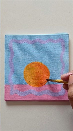 How to Paint a Realistic Orange 🍊🎨 | Easy Acrylic Shading Tutorial #aestheticart #art #shorts