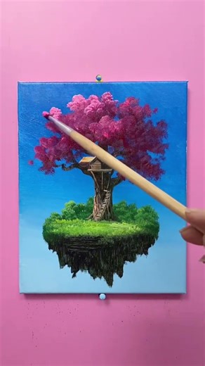 Easy Landscape Painting #howtopaint #painting #acrylicpainting #paintingtutorial #landscapepainting