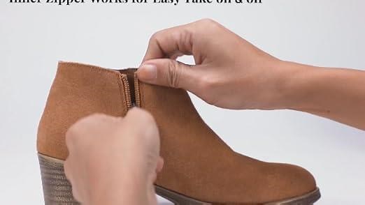 Women's Suede Leather Ankle Boots Fashion Booties for Lady