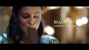 Discover the true taste of luxe. Rich Hazelnut ice cream is coated in premium Belgian chocolate with crunchy, Caramelized Hazelnuts. Take a bite out of NEW #MagnumHazelnutLuxe. | Magnum