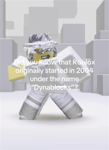 Did you know that Roblox originally started in 2004 under the name “Dynablocks”? #fyp #xyzbca #funny #roblox #old