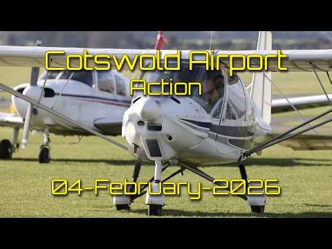 Sunny Cotswold Airport Plane Spotting | SR22, DA40, PA28, C42 & H135 Air Ambulance 04-Feb-2026