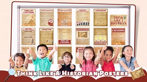 18 Pcs History Posters Classroom Decorations Vintage Thinking Poster Social Studies Bulletin Board Think Like A Historian Wall Art Prints for Middle School High School Office Home Classroom Supplies