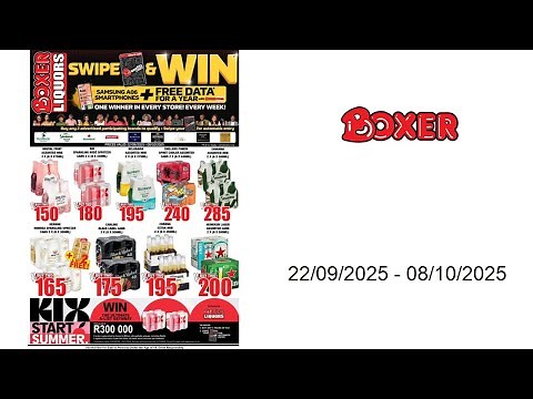 Boxer specials - NC September ME Liquor - 22/09/2025 - 08/10/2025