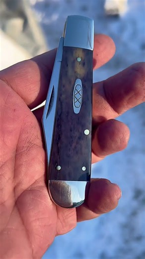 Case XX Rail Splitter in Purple Appaloosa Bone in SJ Relics custom slip - Another look