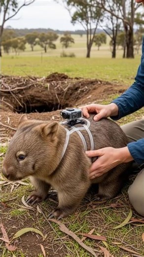 POV: Entering a Wombat Burrow Underground 🐾 #shorts