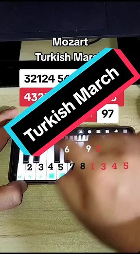 How to Play Mozart's Turkish March on Mobile Piano - Tutorial