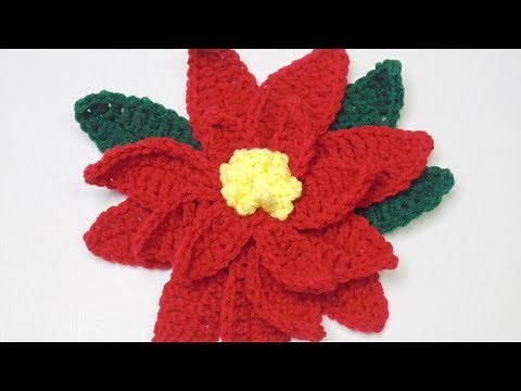 Crochet Poinsettia Flower