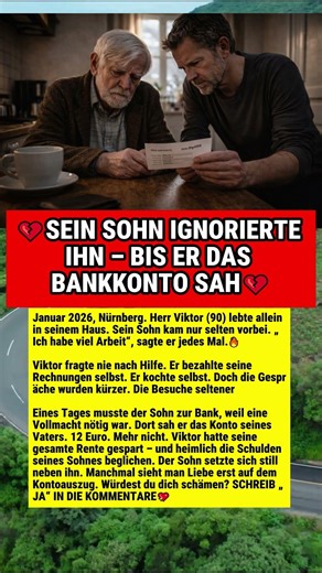 💔 SEIN SOHN IGNORIERTE IHN – BIS ER DAS BANKKONTO SAH!