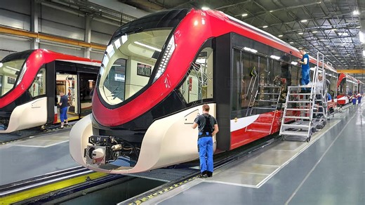Exploring a large German facility that manufactures modern trains from the ground up