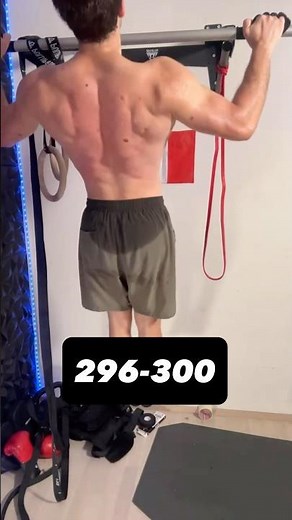 Muscle toi le dos avec des tractions en EMOM ! Chez moi 300 tractions en 30 minutes ! #fitness