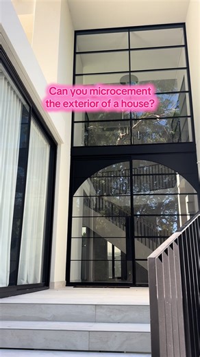 Exterior microcement! What an incredible transformation this made to the exterior facade of this house. My favourite thing about microcement is that it is completely DIY renovator friendly.