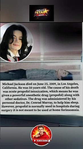 Michael Jackson died 16 years ago today – propofol overdose 🕊️💔