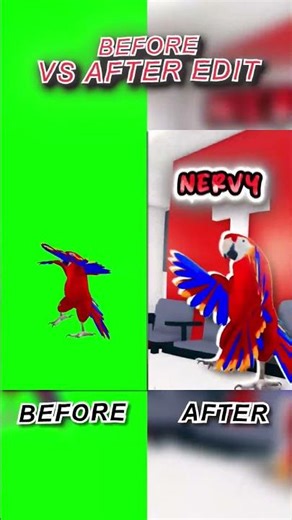 BEFORE VS AFTER EDITS (NERVY TREND) 🦜 #roblox # shorts