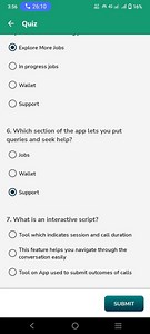 Which section of the app lets you put queries and seek help?J... | Filo