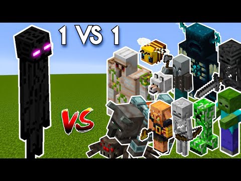 ENDERMAN vs ALL MOBS - 1 VS 1 | Minecraft Battle
