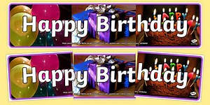 Happy Birthday Photo Display Banner