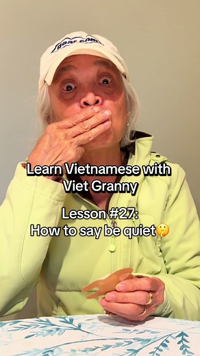 Lesson #27: How to say be quiet🤫 #vietnam #vietnamese #viet #vietgranny #pho #fyp #asian #viral #trending #learnvietnamese #vietnamesefood #mewing #byebye #shh #quiet