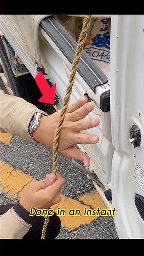 一瞬で完成！最速すぎるトラックロープ結びの裏技を公開【秒速ロープ術】