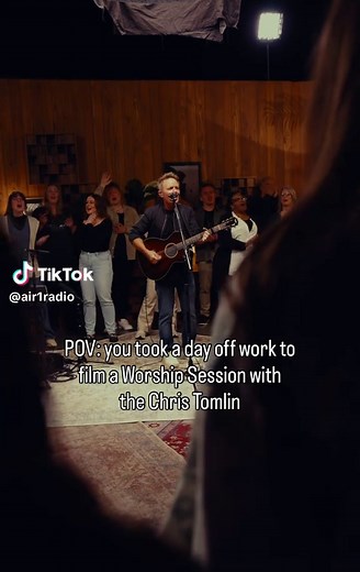 Not a bad trade-off, if we do say so. @Chris Tomlin filmed an Air1 Worship Session with us, and you can find it on YouTube!!