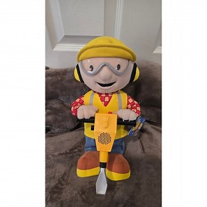 Bob The‎ Builder Plush Toy with Working Jackhammer Sound Ages 2 Plus