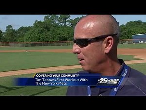 Tim Tebow's first workout with the New York Mets
