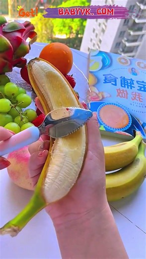 Baby Fruit Puree Scraping Spoon: Make Smooth Puree Instantly #Baby
