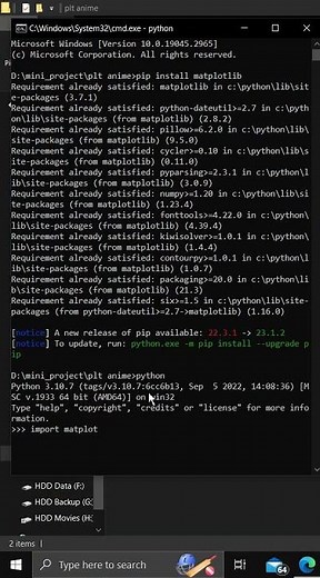 how to install matplotlib in python #shorts #python #matplotlib