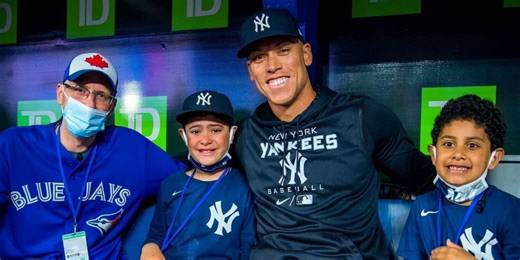 More tears of joy as Judge meets two fans connected by his homer