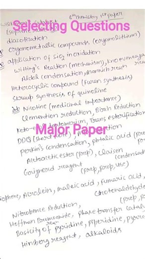 BSc 3rd Year Chemistry 6th Sem Selecting Questions #examstrategy #studymotivation #exampreparation