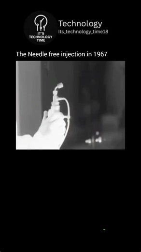 Technology on Instagram: "Check out this blast from the past! In 1967, needle-free injections were already a thing! This old-school tech shows a hand holding a weird yet fascinating device that's like a cross between a syringe and a sci-fi gadget. Imagine the looks on people's faces back then when they saw this contraption! The idea of injecting medicine without a needle sounds like something out of a futuristic movie, but it was real. This tech could've changed how we think about vaccinations a