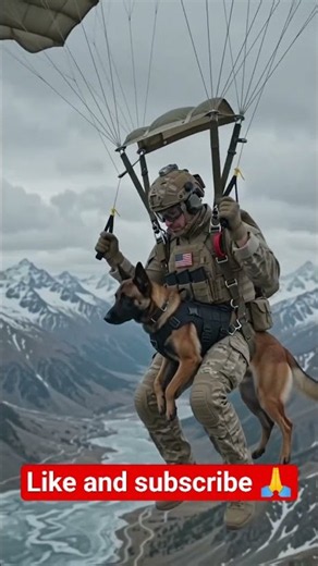 k9 unit or Elite Belgian Malinois Skydives Into a Snow Rescue Mission! 🪂🐕❄️
