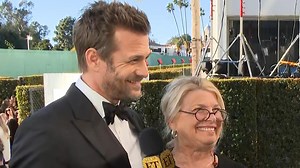 Gabriel Macht chats with ET's Kevin Frazier on the red carpet at the 2024 Golden Globe Awards, airing on CBS. | Entertainment Tonight
