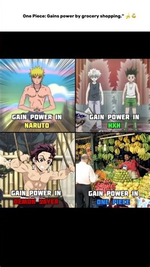 “Power Training in Anime vs One Piece 💀” #anime #onepiece