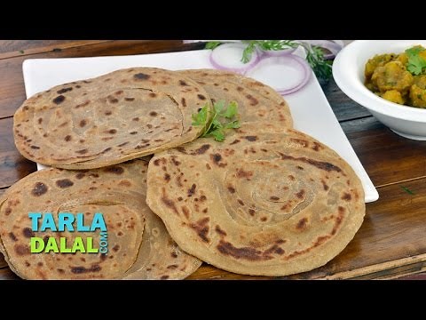 Lachha Paratha Recipe/ Whole Wheat multi Layered Indian Bread by Tarla Dalal