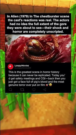 In Alien (1979) This is the greatest scene in horror history because it can never be replicated