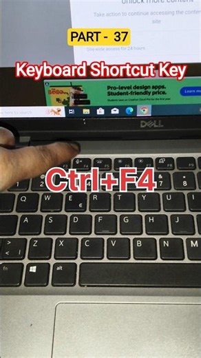 Ctrl+F4 Shortcut | Part-37 | Keyboard Shortcut Key | #shorts #computer