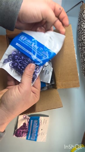 Imperial Chaincraft on Instagram: "Unboxing a DRAGON’S HOARD of scales and rings from @weavegotmaille 🐉✨⚒️ #chainmail #smallbusiness #chainmaille #artisan #unboxing"