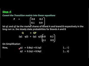 Markov Chains l Part-2 l Operations Research l Mcom