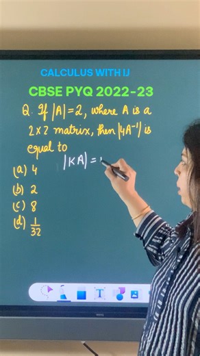Matrices Determinants | Previous year question (PYQ)for board exam 2026#mathematics #reelsinstagram #maths #fbreels #conceptsbyij #calculuswithij #mathstudents #mathtutor #class12maths #integration #calculus #integrals #derivatives #education #cbseboards2026 | Concepts by Indervir Jolly